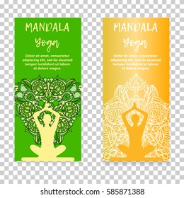 Vintage template design vector illustration of international yoga day. Oriental pattern, vector illustration. Islam, Arabic Indian turkish motifs