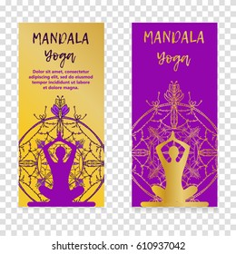 Vintage template design vector illustration of international yoga day. Oriental pattern, vector illustration. Islam, Arabic Indian turkish motifs