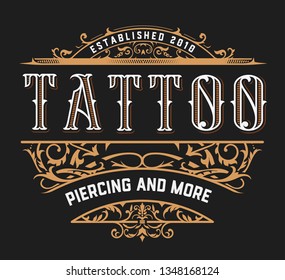 Vintage template with floral elements