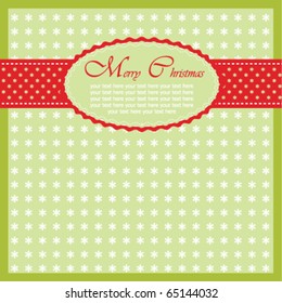 Vintage template frame design for xmas card