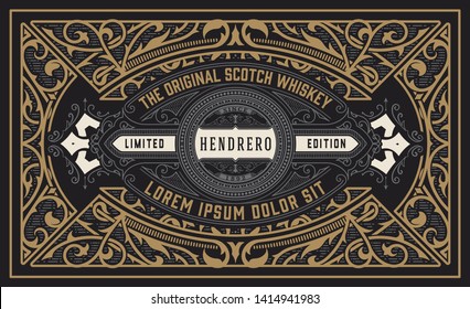 Vintage Template label  for packing