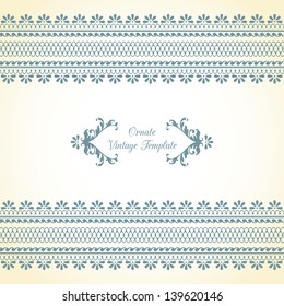 Vintage template with ornament