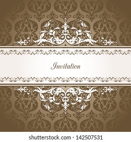 Vintage template with ornament