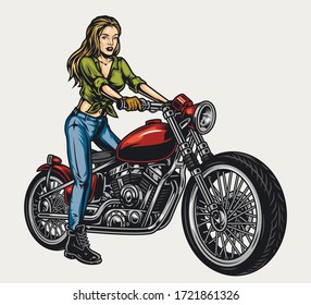Lady biker Ol Lady