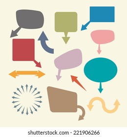 vintage template vector set  illustration