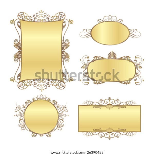 Vintage Templates Collection Stock Vector (Royalty Free) 26390455