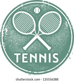 Vintage Tennis Sport Stamp