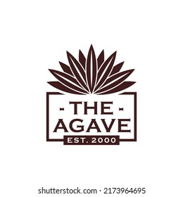 Vintage Tequila Bar Agave Plants Logo Design