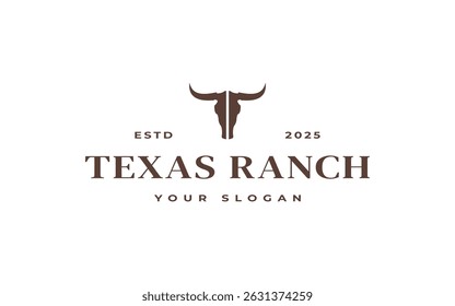 vintage texas ranch logo vector illustration badge design