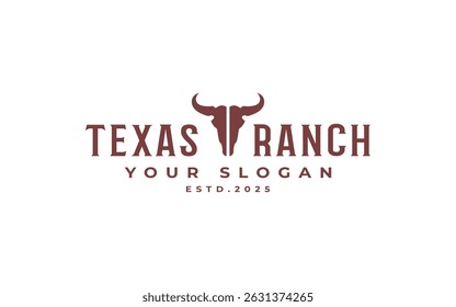vintage texas ranch logotipo vetor ilustração emblema design