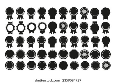 Vintage text box, circular badge for emblem or crest. Premium quality label. Round business concept.  For business cards, branding, business cards and websites, social media. Isolated vector set.