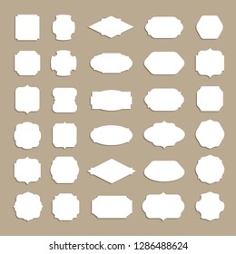 vintage text box set vectors
