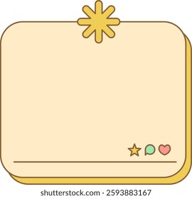 Vintage Text Box Vector Element