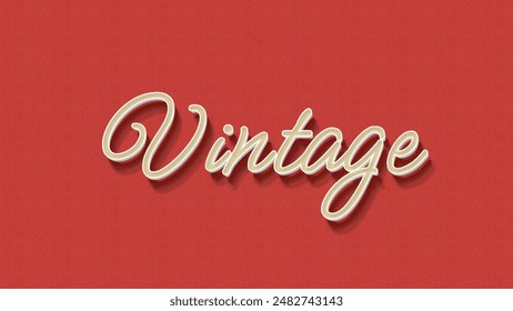 Vintage text editable 3d text effect. 