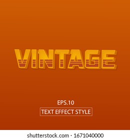 Vintage Text Effect Illustration Design
