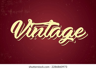 Vintage text effect template with abstract style use for business brand and company logo, vintage 60s, 70s, 80s