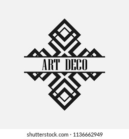 Vintage text frame in art deco style