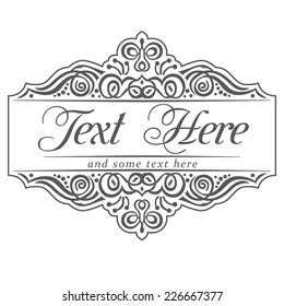 Vintage text frame with border