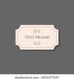 vintage text frame for invitation