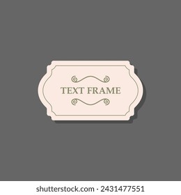 vintage text frame for invitation