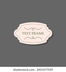 vintage text frame for invitation