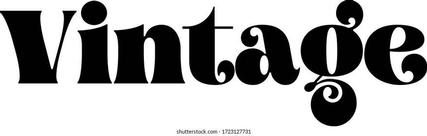 Vintage Text Vector Written Retro Typography Stock Vector (Royalty Free ...