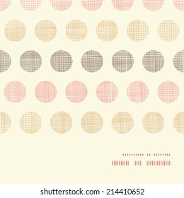 Vintage textile polka dots horizontal frame seamless pattern background