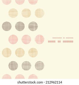 Vintage textile polka dots vertical frame seamless pattern background