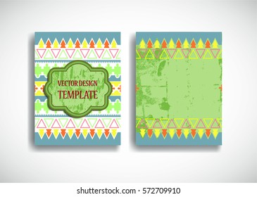 Vintage texture pattern . Retro cards design . Hipster style .  Motion Aztec wallpaper element. For web and mobile app, paper art , brochure , poster, presentation, booklet or flyer.