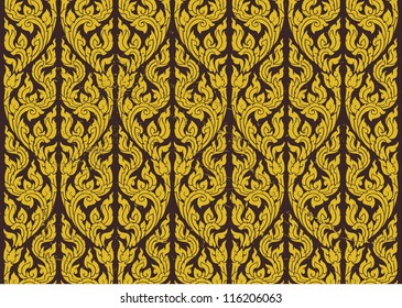 Vintage Thai art pattern vector