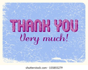 Vintage Thank You card