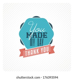 Vintage thank you card