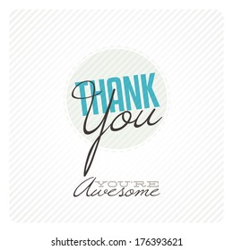 Vintage thank you card