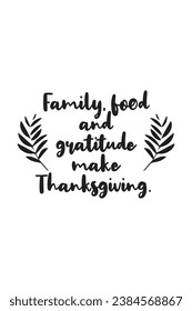 Vintage Thanksgiving Hand Lettering Design Template with Autumn Leaf Print for Greeting Card and Party Banner