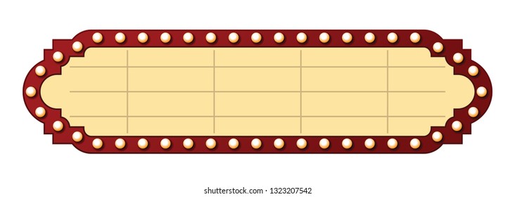 Vintage Theater Marquee ready for your custom message.