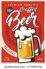 Vintage theme Beer Typography Poster art wall decor 