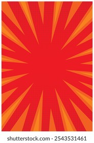 Vintage theme of portrait poster background with explosion effect.