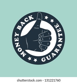 vintage thumbs up label