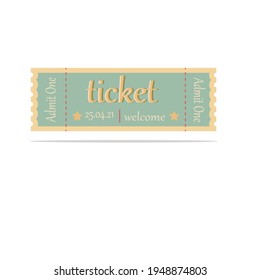 vintage ticket on old paper