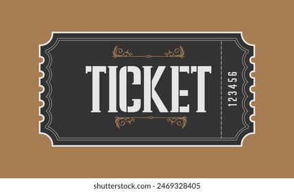 vintage ticket, Train vintage ticket template  For excursion routes, retro parties and clubs and other projects