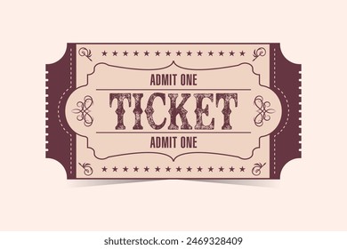 vintage ticket, Train vintage ticket template  For excursion routes, retro parties and clubs and other projects