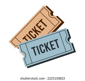 Plantilla de diseño vectorial de entradas antiguas. Símbolo de papel del festival de cupones. 