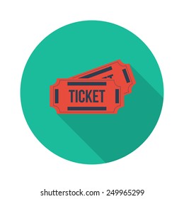 Vintage ticket vector icon