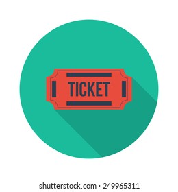 Vintage ticket vector icon