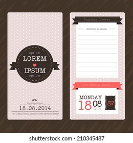 Vintage Ticket Wedding Invitation Card Template 