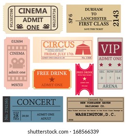 Vintage tickets