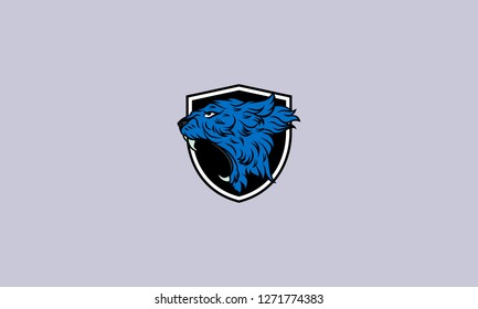 Vintage Tiger Head Emblem Vector