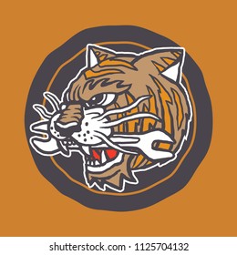 Vintage Tiger Illustration