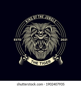 Vintage tiger logo Premium Vector
