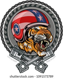 vintage tiger motorcycle label